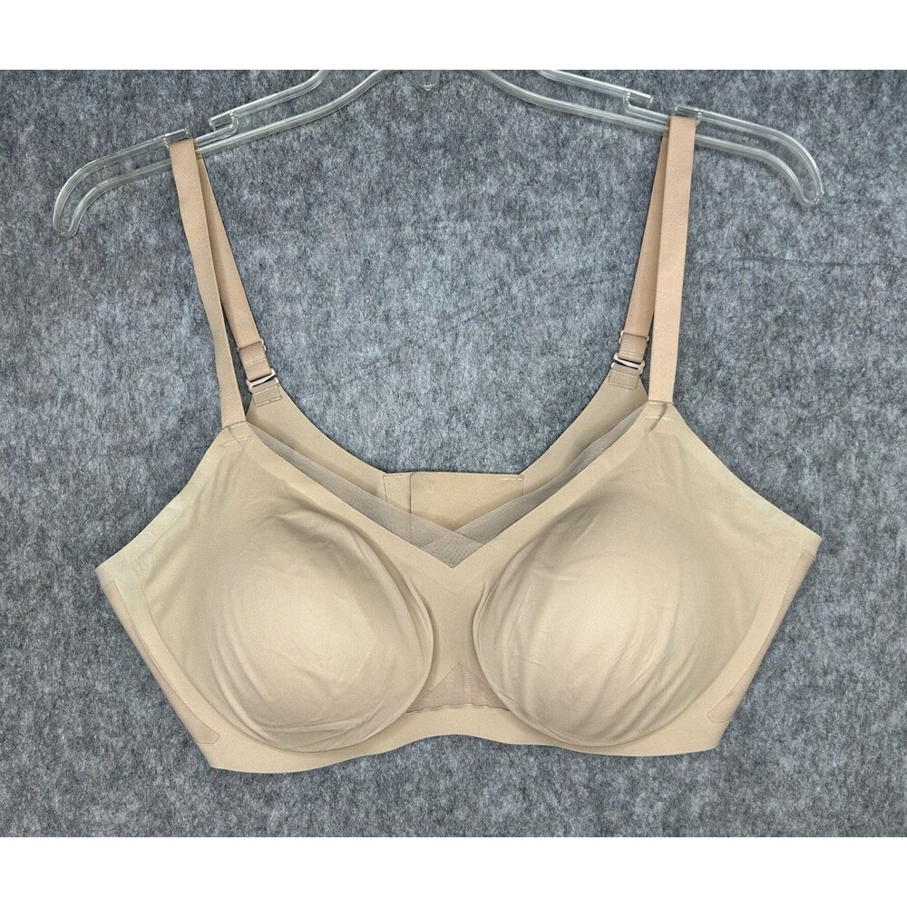 Honeylove Bra 38D/DD/(E) Beige Wireless Mesh Support Smoothing LWBR0302V3
